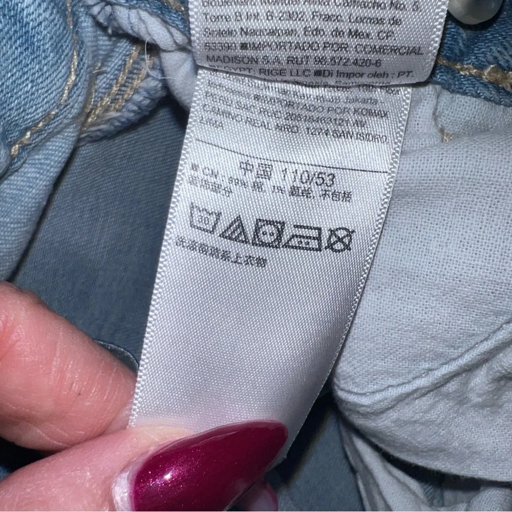 Old Navy Girl’s Light Blue Boyfriend Jeans with‎ Star Detail Size 4T
